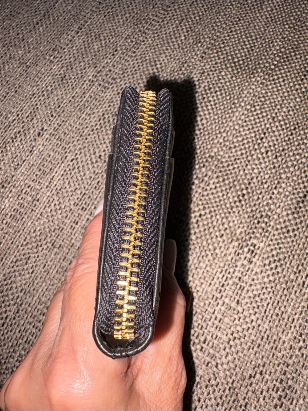 MARGOT NEW YORK LEATHER BLACK COMPACT WALLET